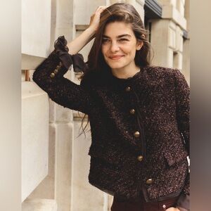 Veronica Beard Audrina Metallic Tweed Jacket $945 NEW with tag